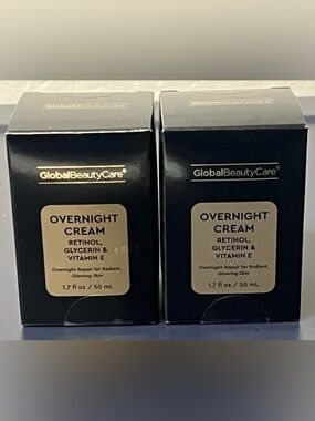 Global beauty Care Overnight Cream with Retinol/glyceryn/vitamin E. Set of 2.